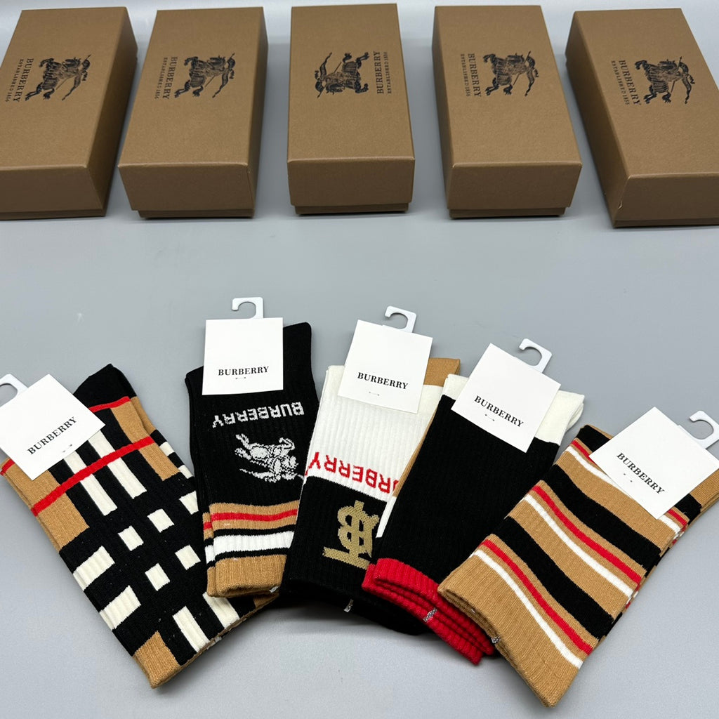 Burberry bold check mixed crew crew socks - view 8