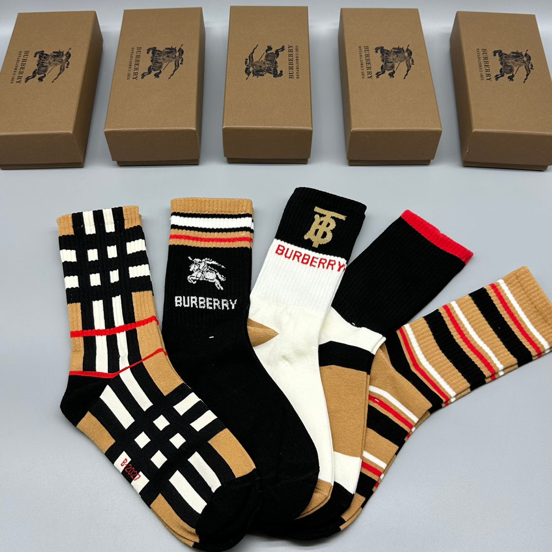 Burberry bold check mixed crew crew socks - view 7