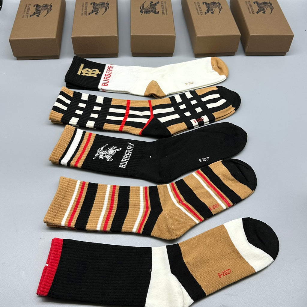 Burberry bold check mixed crew crew socks - view 6