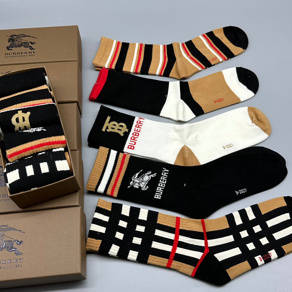 Burberry bold check mixed crew crew socks - view 2