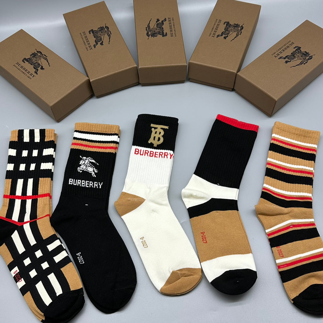 Burberry bold check mixed crew crew socks - view 3
