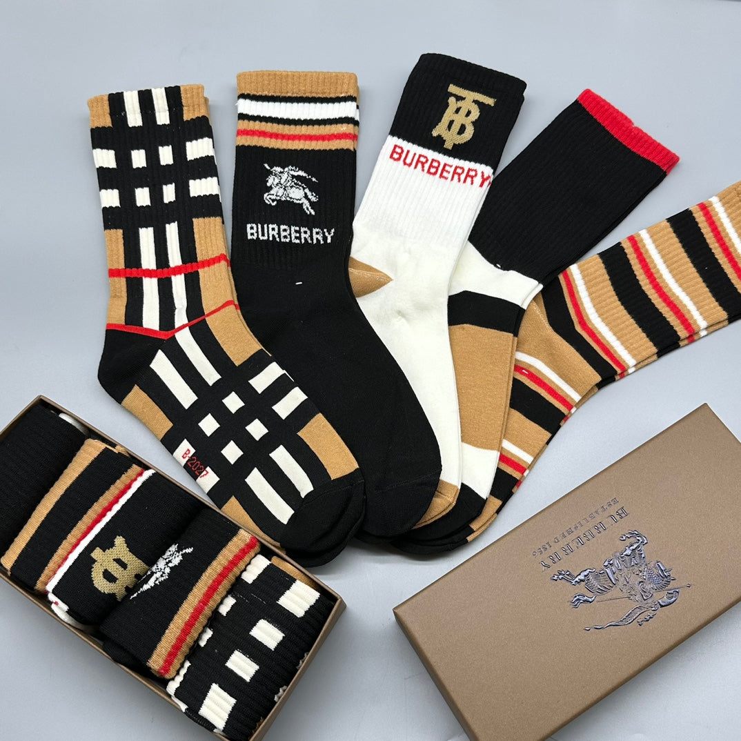 Burberry bold check mixed crew crew socks - view 1