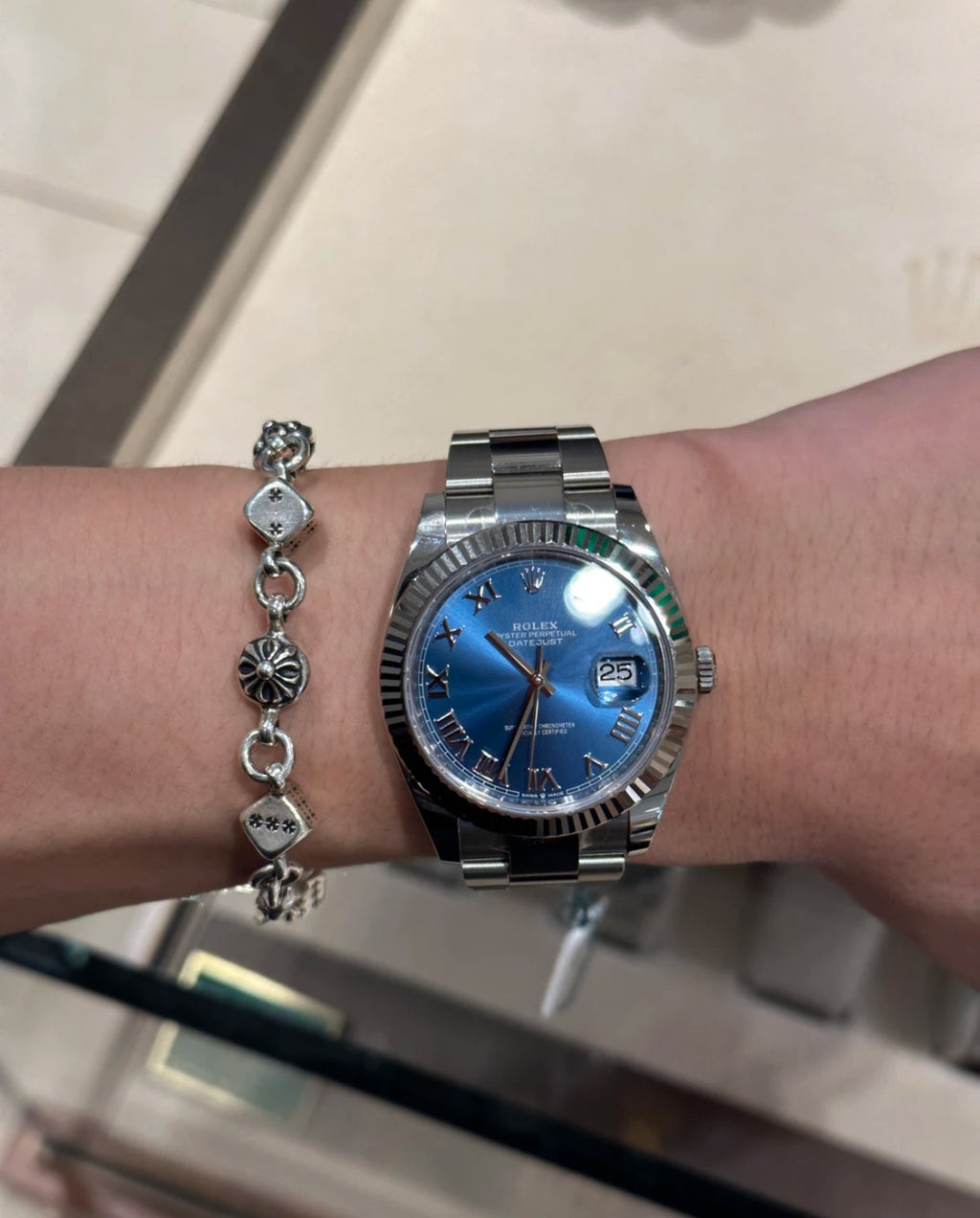 Chrome Hearts Dice and Cross Station Bracelet - album image 7