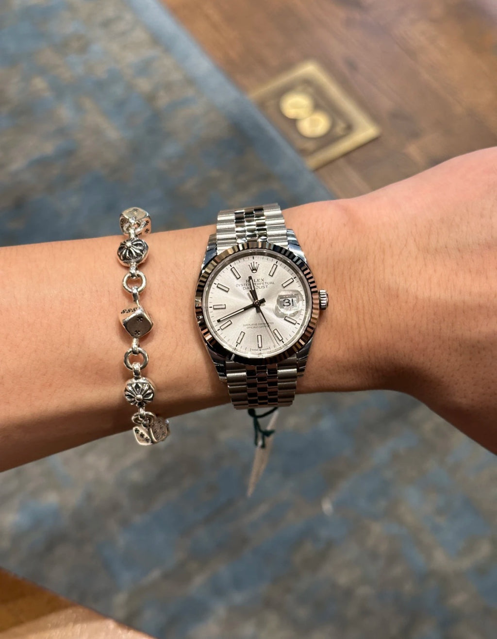 Chrome Hearts Dice and Cross Station Bracelet - album image 8