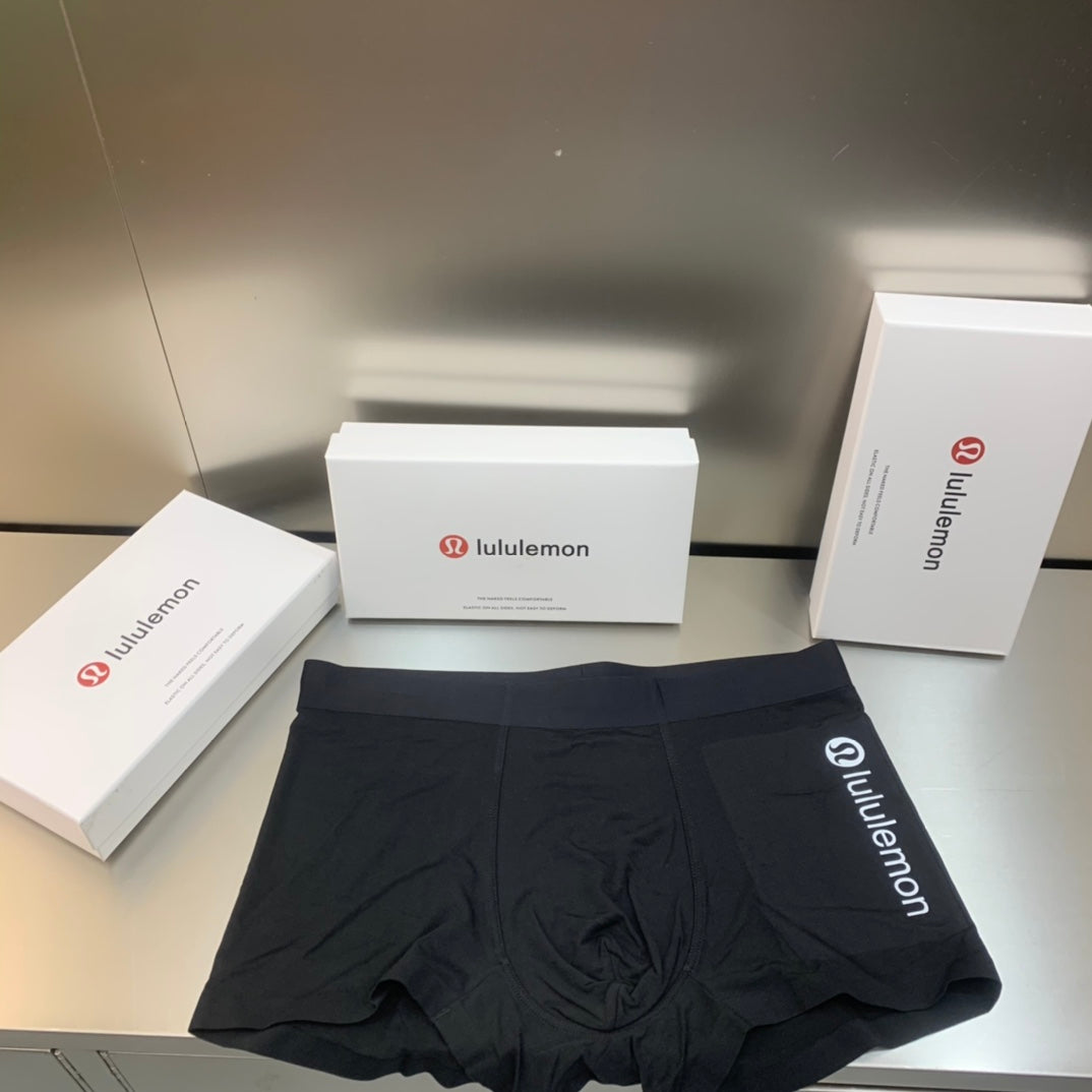 Lululemon black vertical side letter boxer briefs - view 1