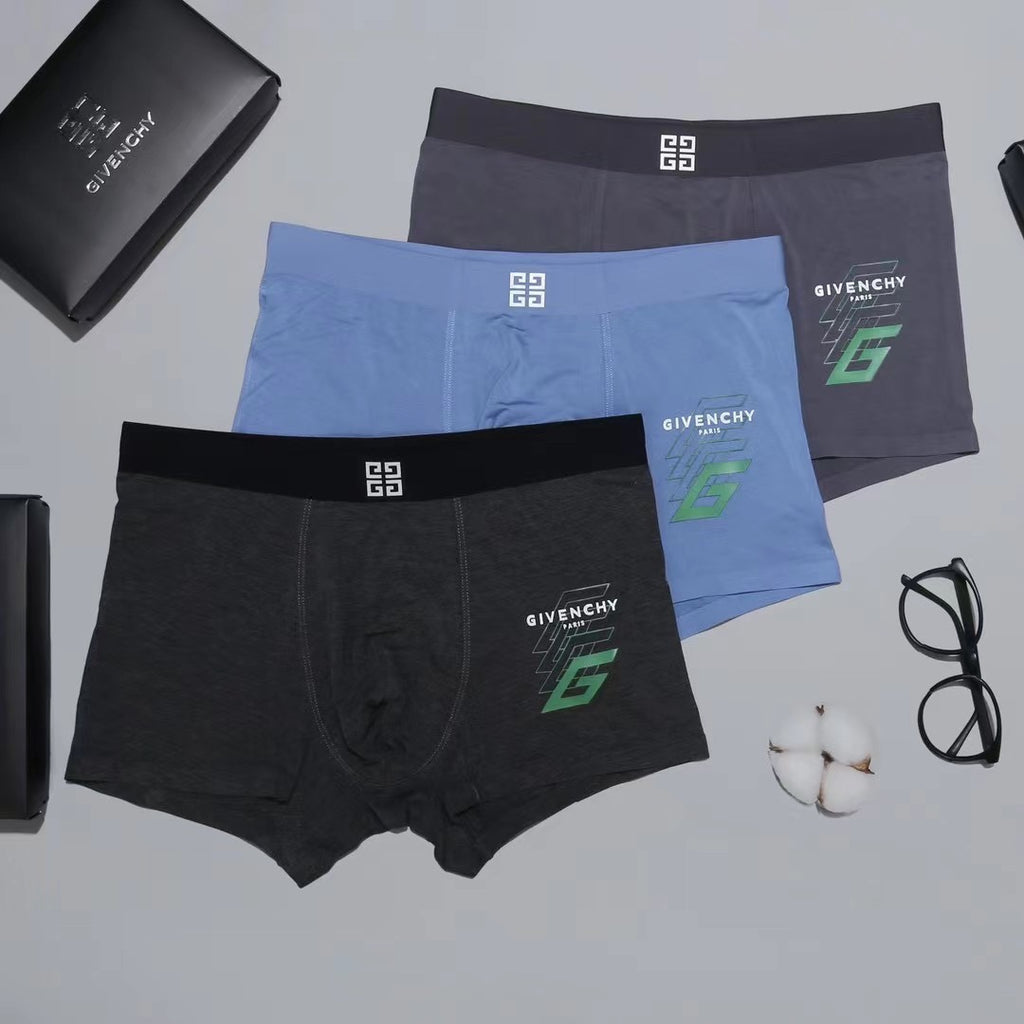 Givenchy green letter side graphic boxer briefs - view 11