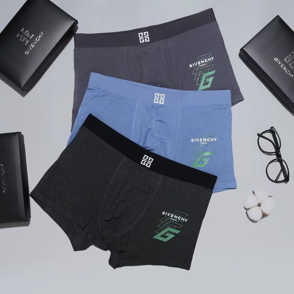 Givenchy green letter side graphic boxer briefs - view 12