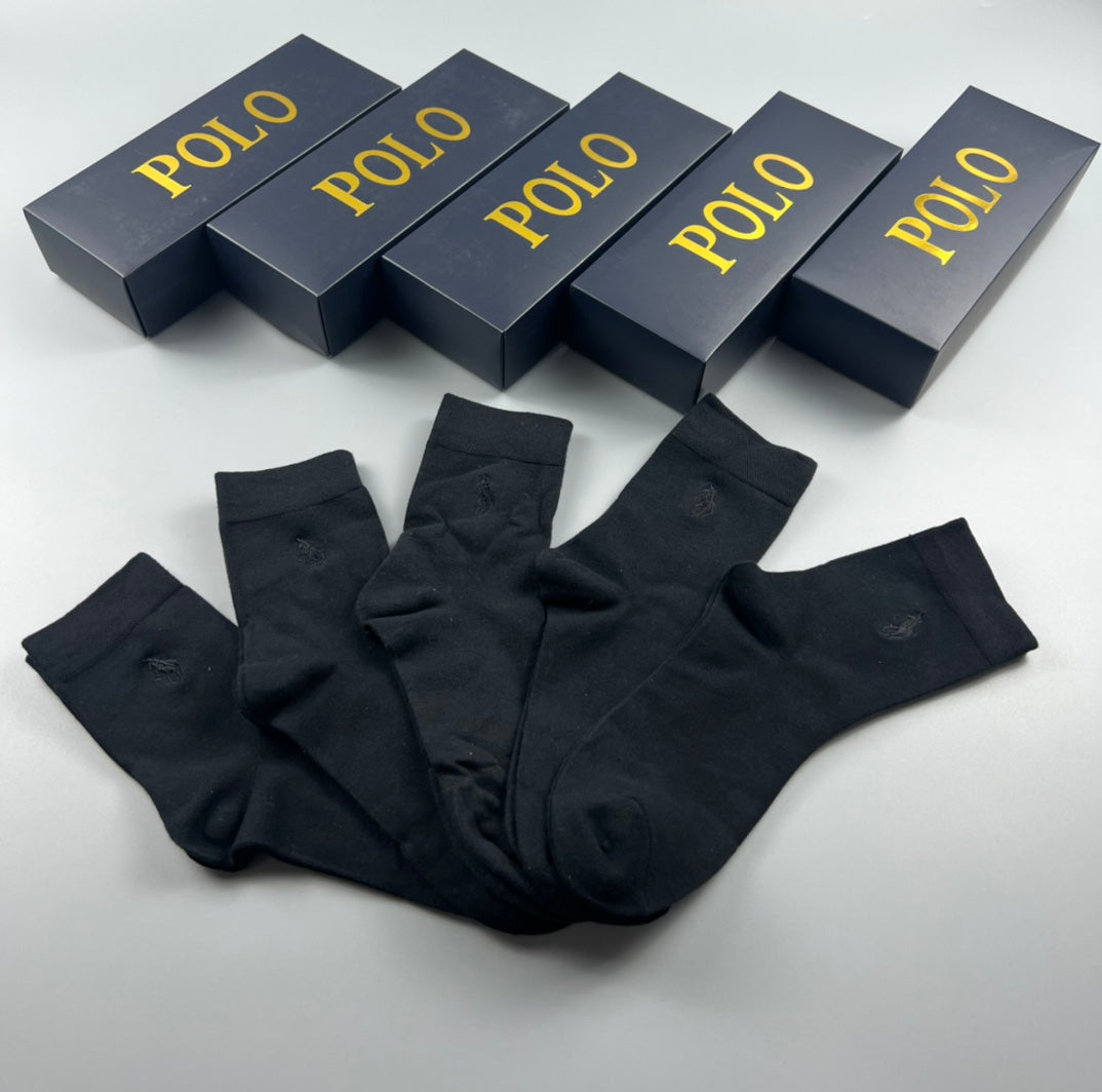 Polo Ralph Lauren black tonal pony socks, image 5