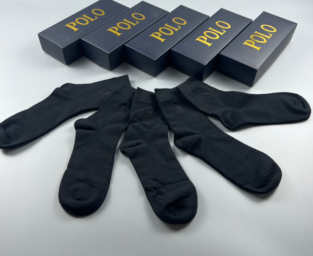 Polo Ralph Lauren black tonal pony socks, image 3