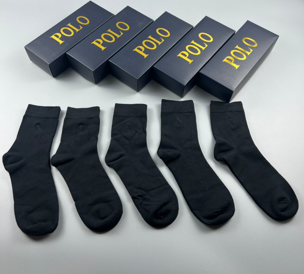 Polo Ralph Lauren black tonal pony socks, image 2