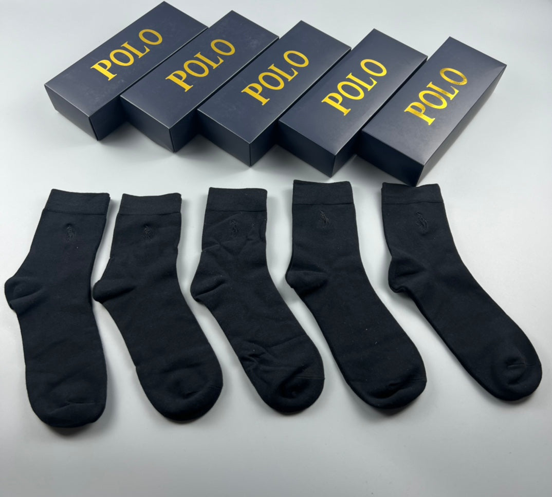 Polo Ralph Lauren black tonal pony socks, image 2