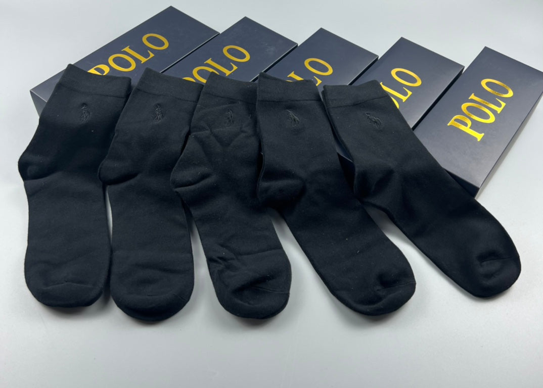 Polo Ralph Lauren black tonal pony socks, image 4