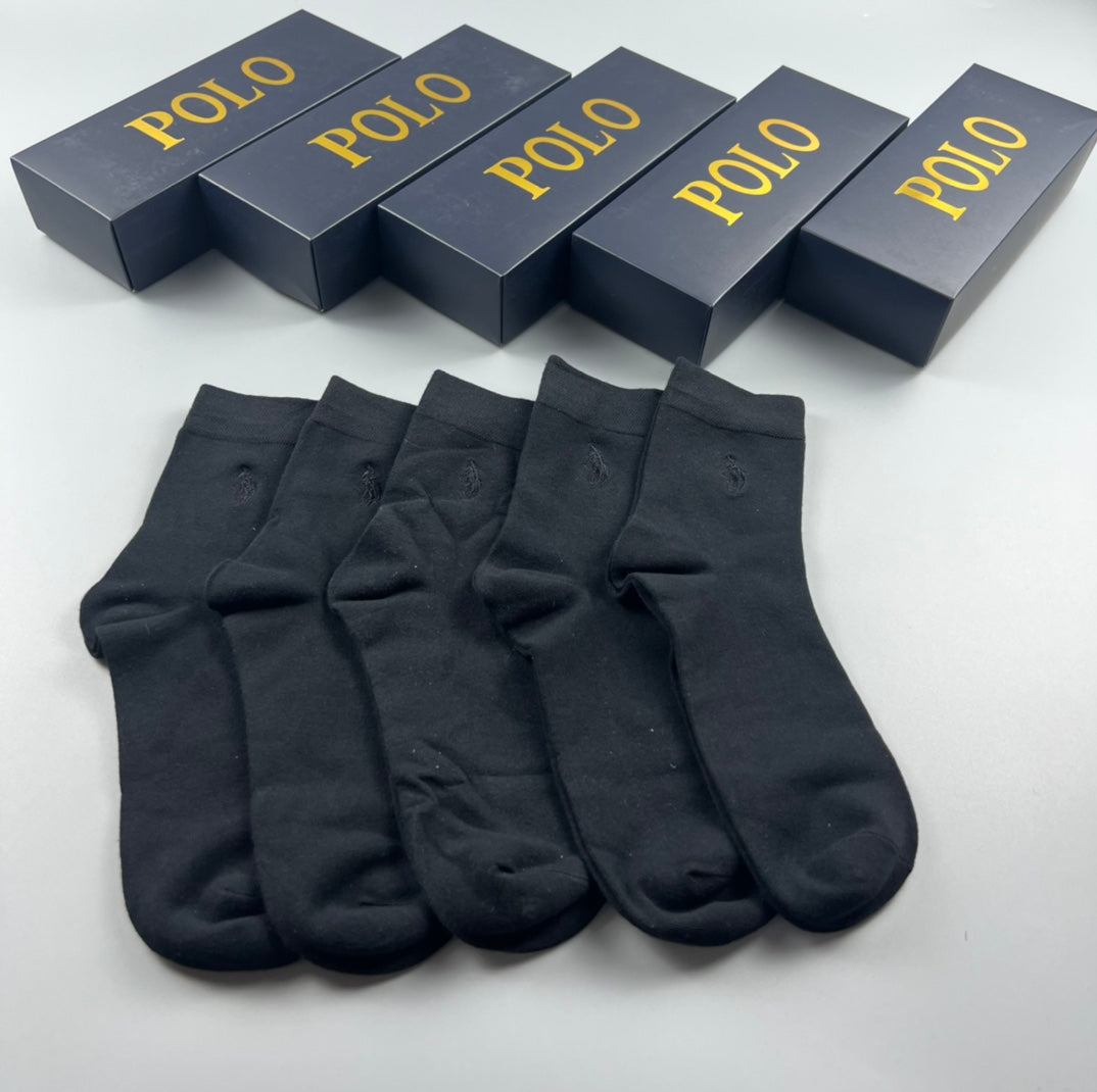 Polo Ralph Lauren black tonal pony socks, image 7