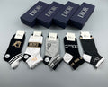 Dior contrast stripe lettering ankle socks - view 1
