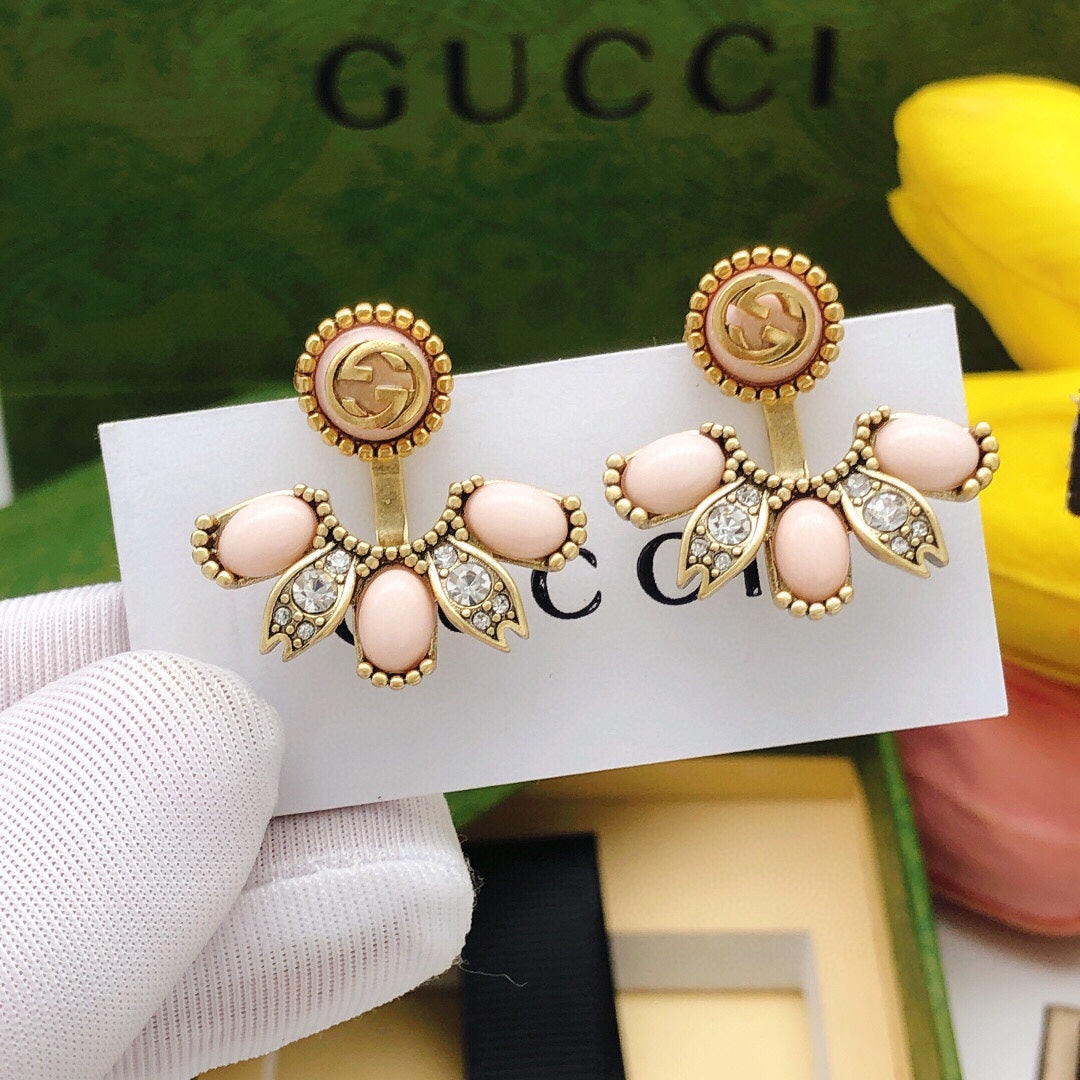 Gucci Interlocking G Pink Flower Earrings - album image 5