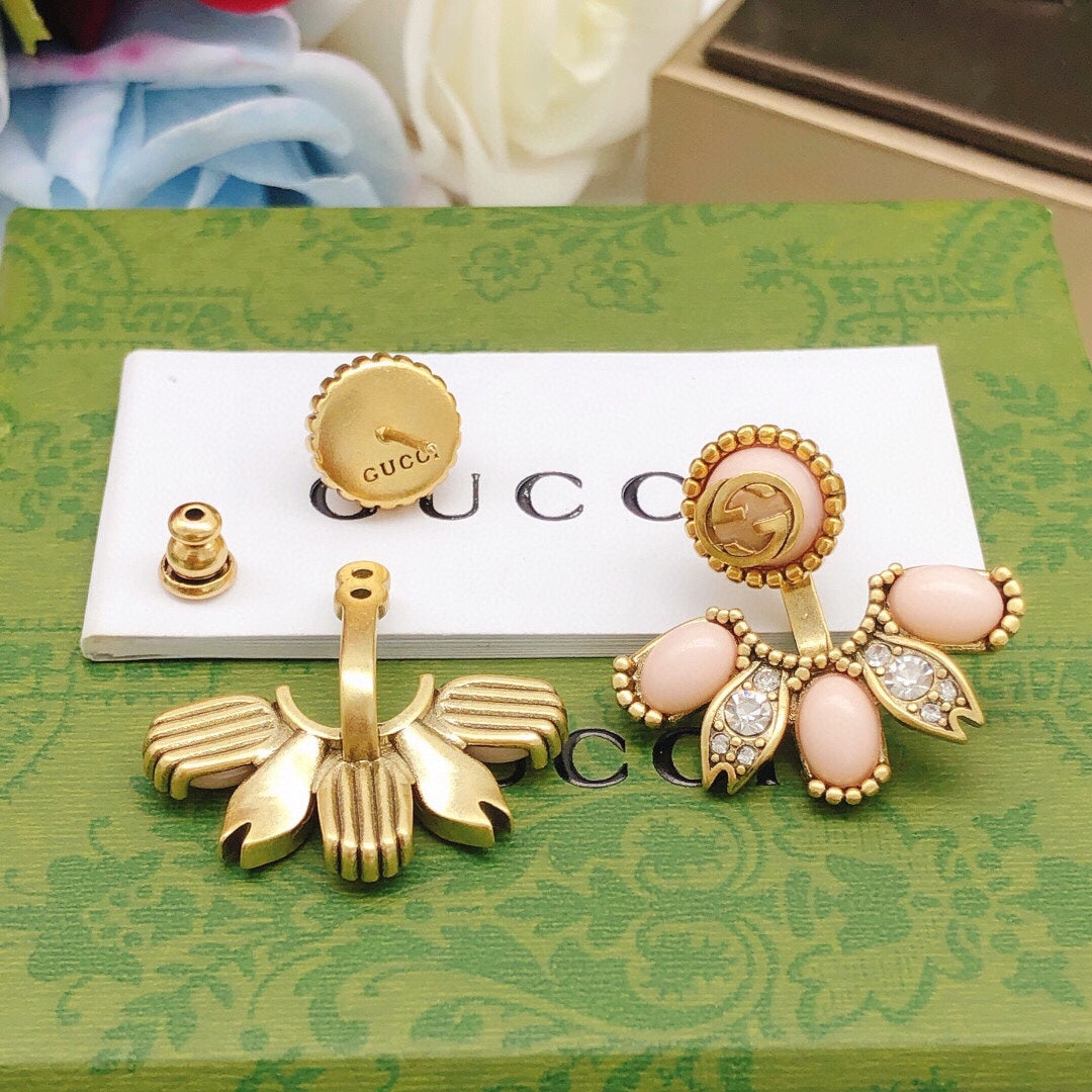 Gucci Interlocking G Pink Flower Earrings - album image 8