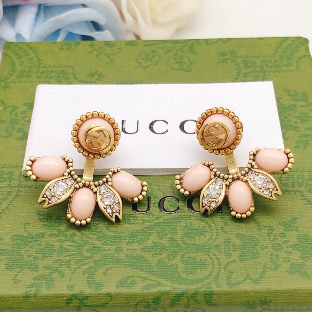 Gucci Interlocking G Pink Flower Earrings - album image 9