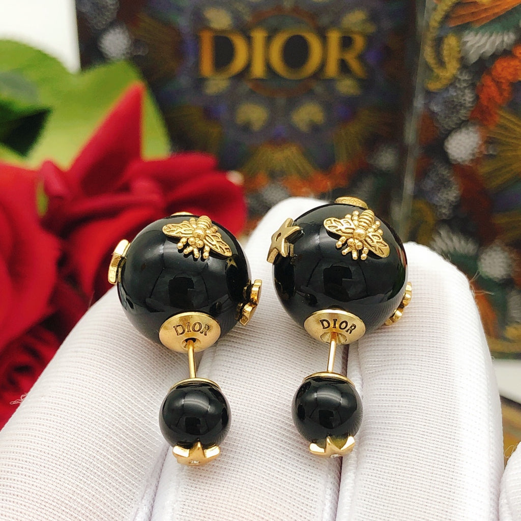Dior Black Orb Star Earrings - product image 2
