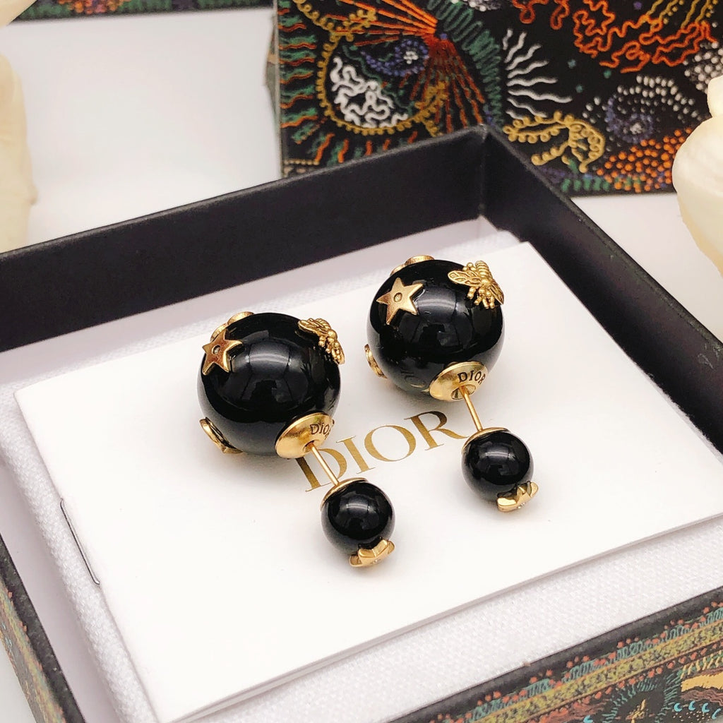 Dior Black Orb Star Earrings - product image 7