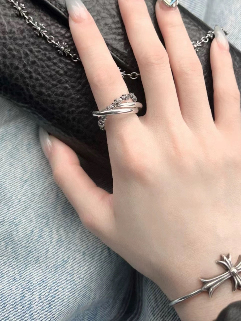 Chrome Hearts Interlocking Triple Band Ring - album image 3