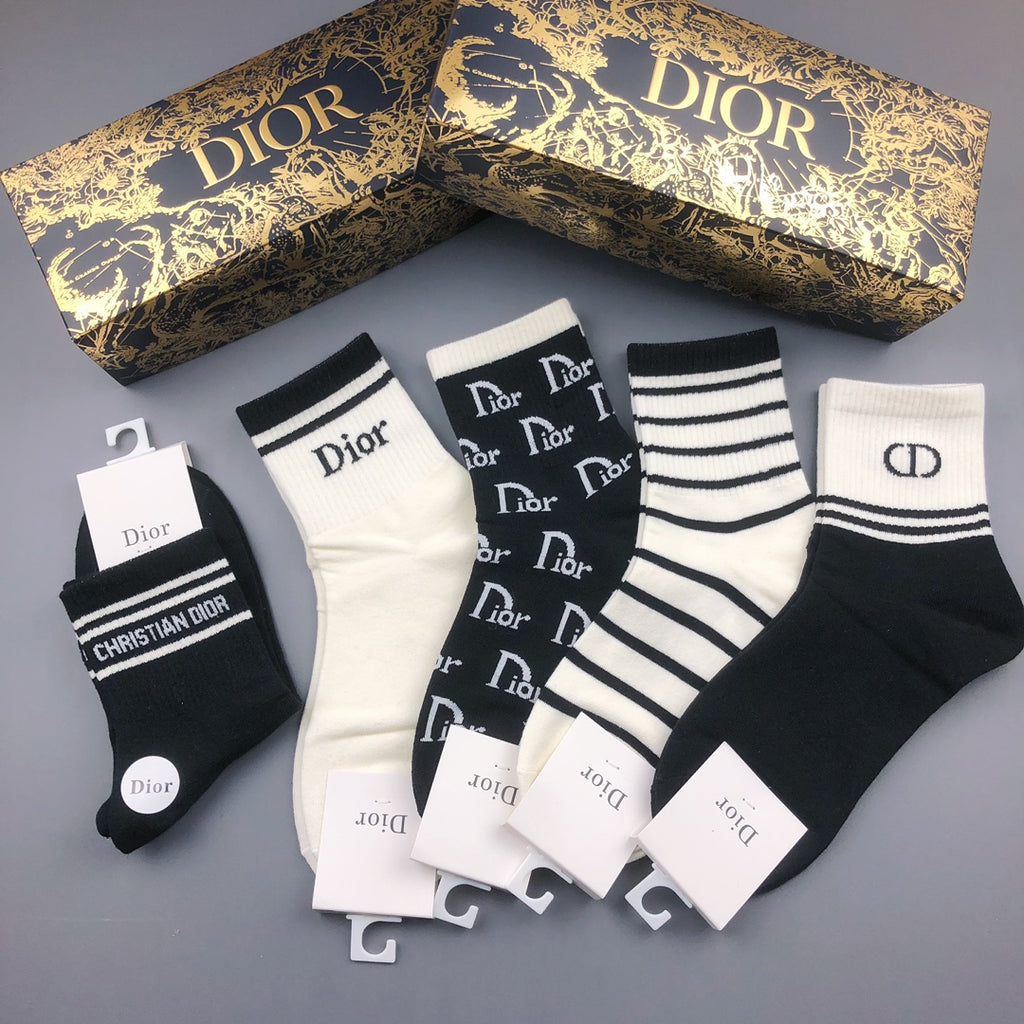 Dior mixed stripes and monograms crew socks - view 4