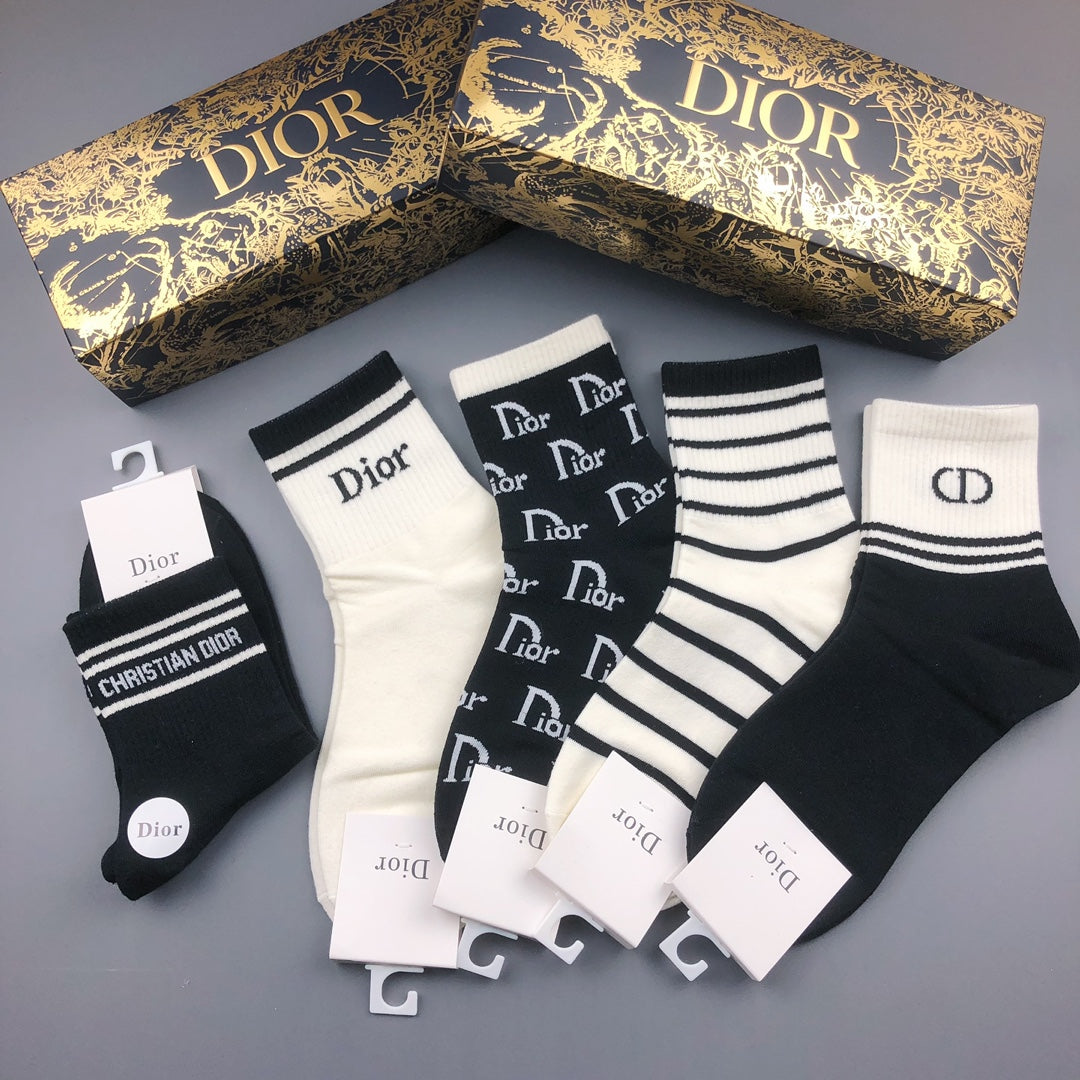 Dior mixed stripes and monograms crew socks - view 4