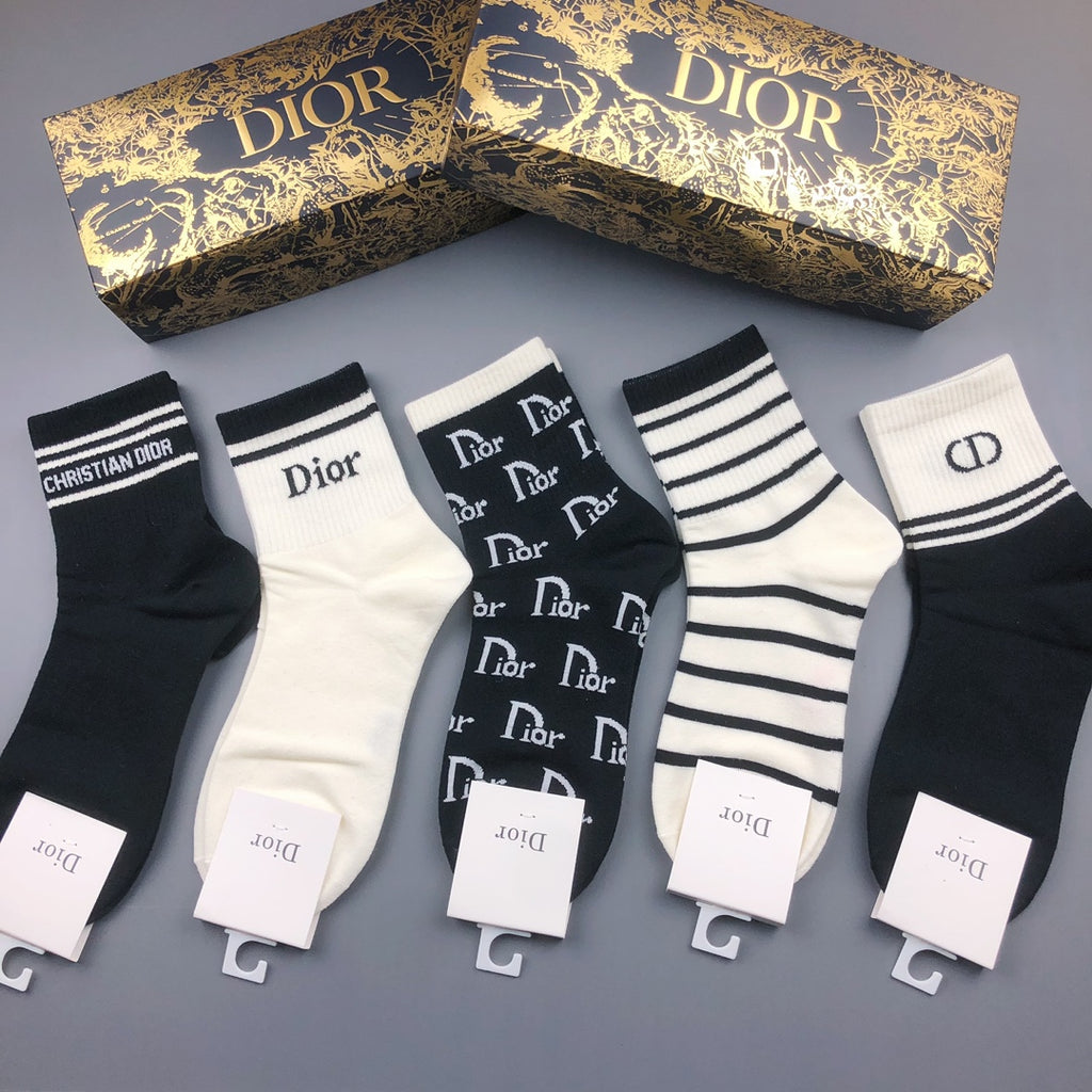 Dior mixed stripes and monograms crew socks - view 2