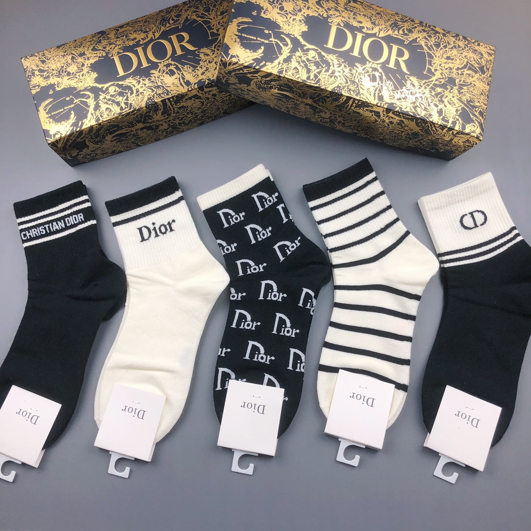 Dior mixed stripes and monograms crew socks - view 2