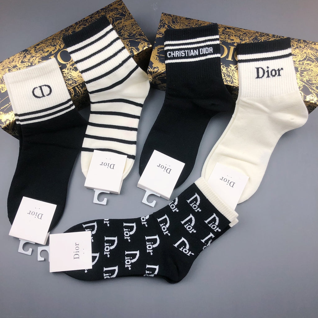Dior mixed stripes and monograms crew socks - view 6