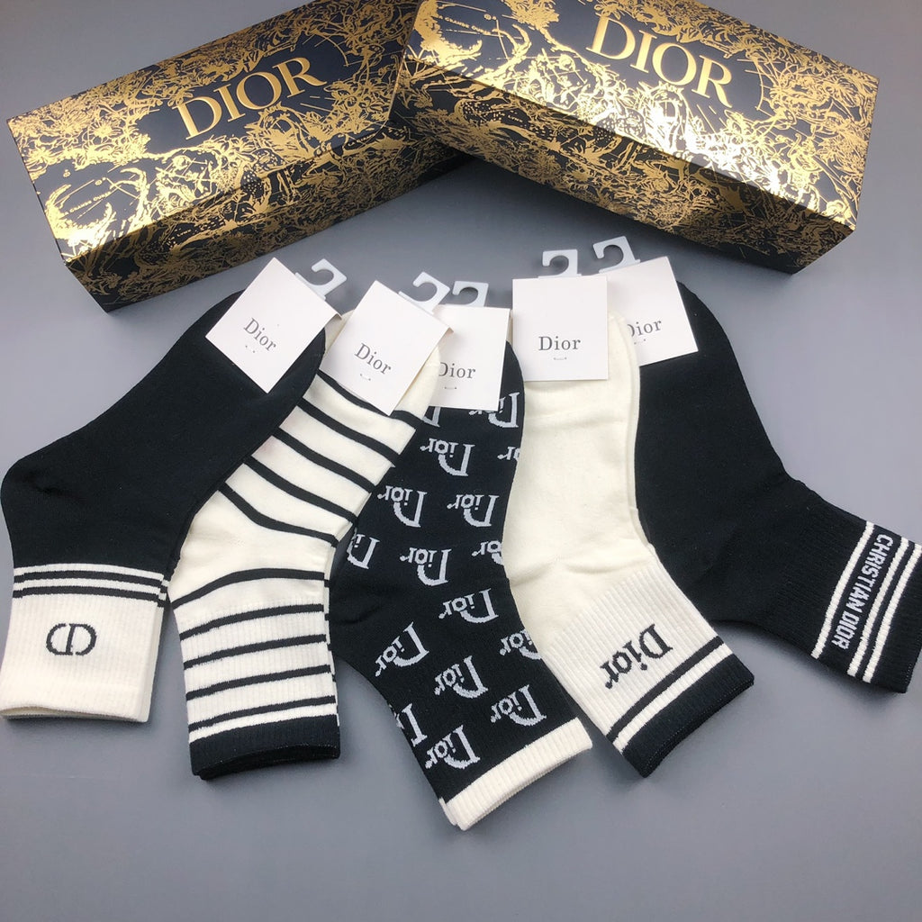Dior mixed stripes and monograms crew socks - view 5