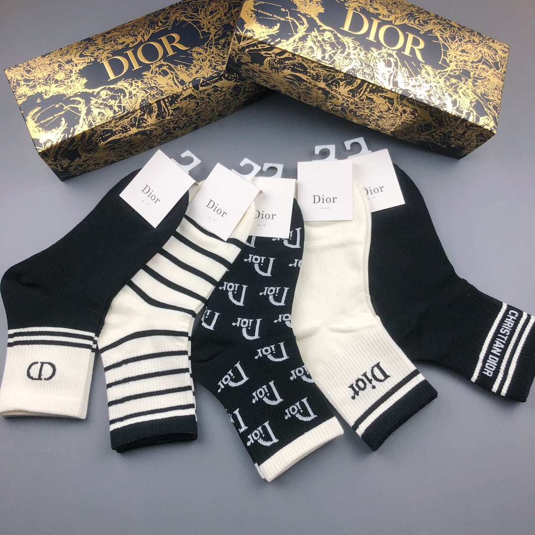 Dior mixed stripes and monograms crew socks - view 5