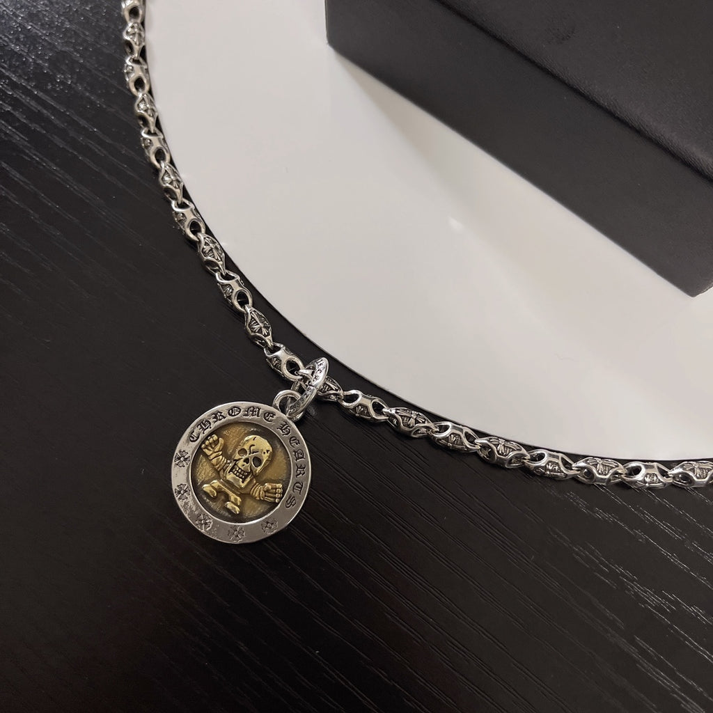 Chrome Hearts Two-Tone Round Medallion Necklace - album image 6