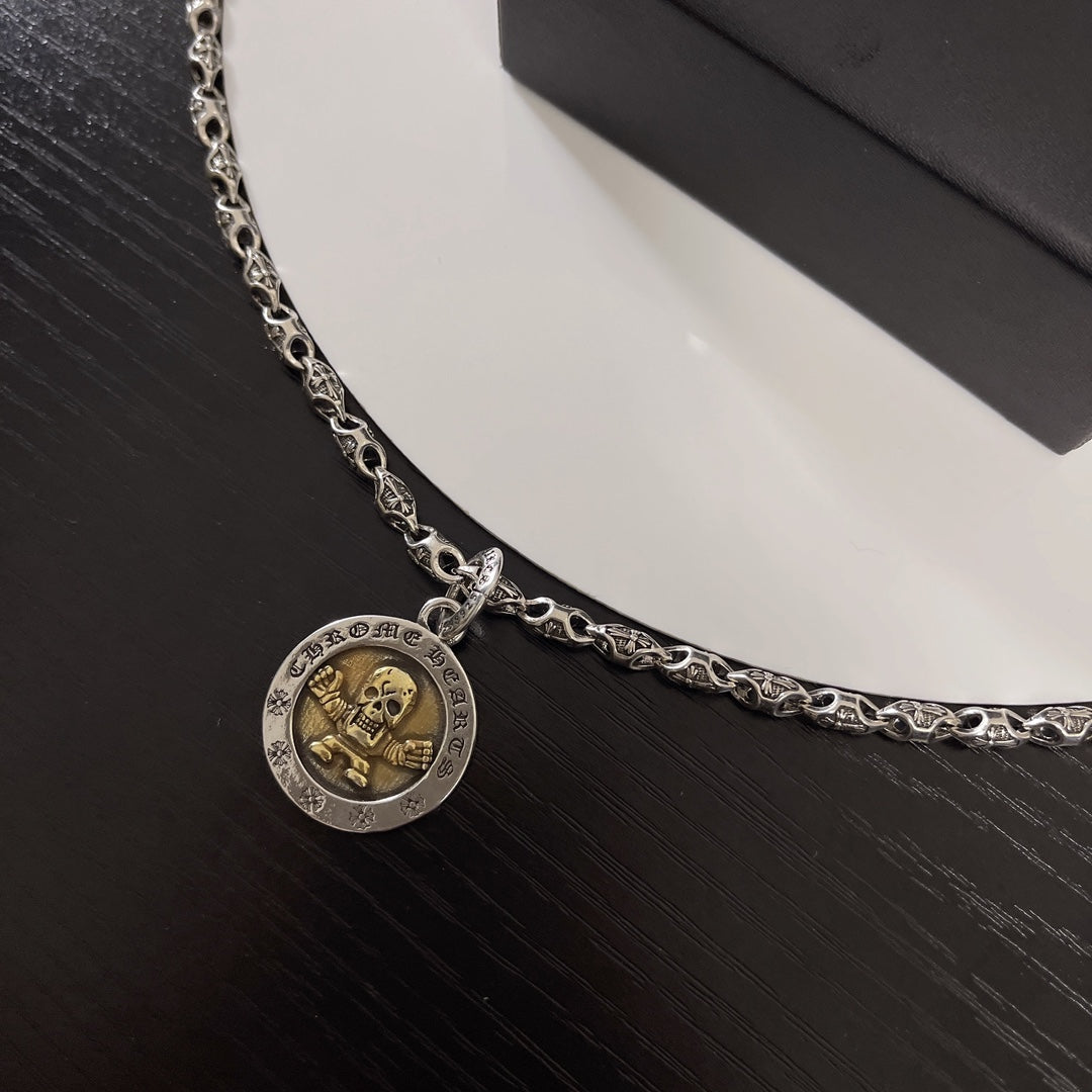Chrome Hearts Two-Tone Round Medallion Necklace - album image 6
