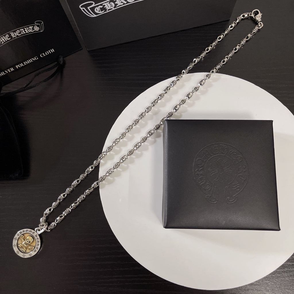 Chrome Hearts Two-Tone Round Medallion Necklace - album image 5