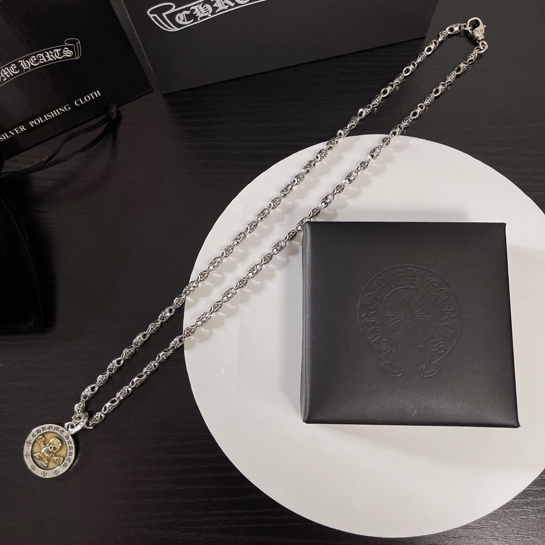 Chrome Hearts Two-Tone Round Medallion Necklace - album image 5