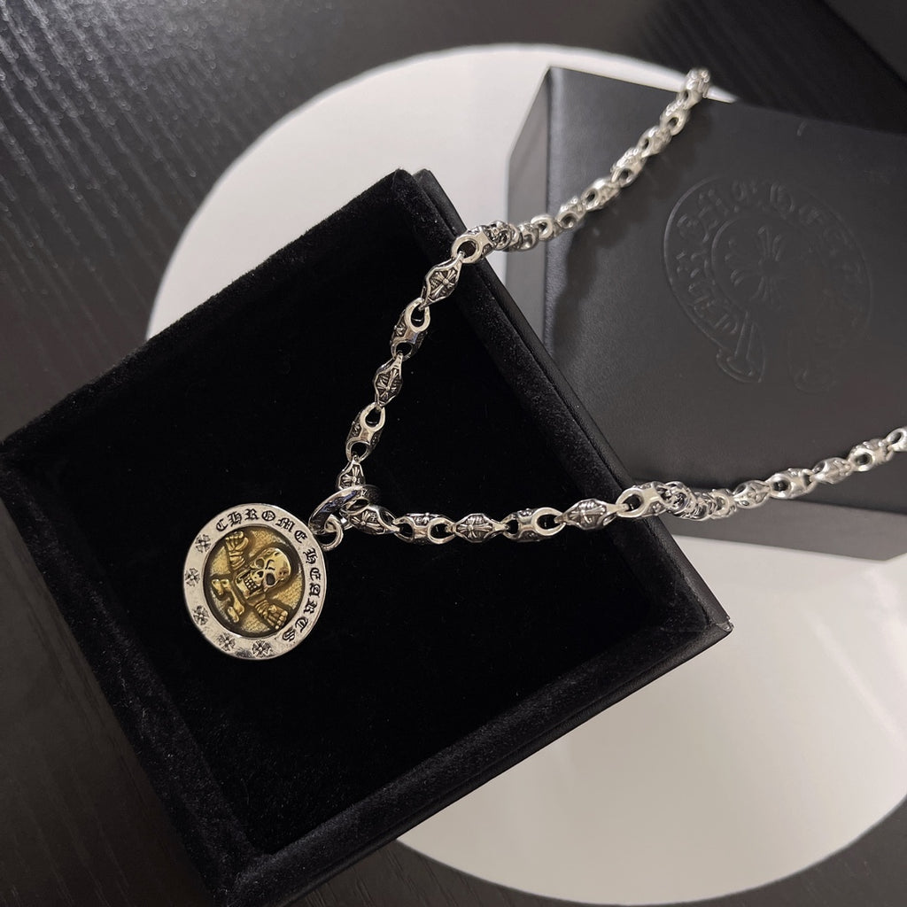 Chrome Hearts Two-Tone Round Medallion Necklace - album image 2