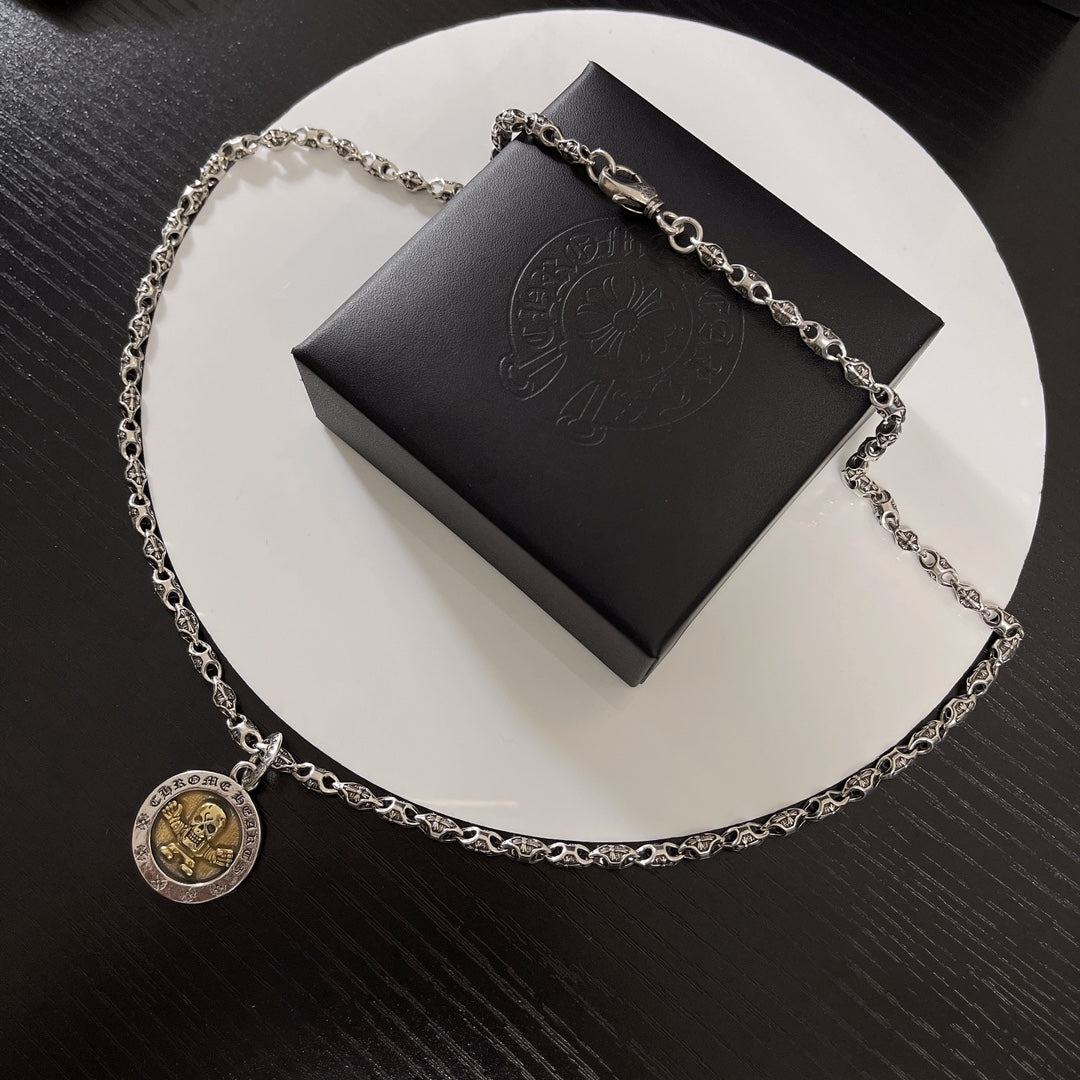 Chrome Hearts Two-Tone Round Medallion Necklace - album image 7