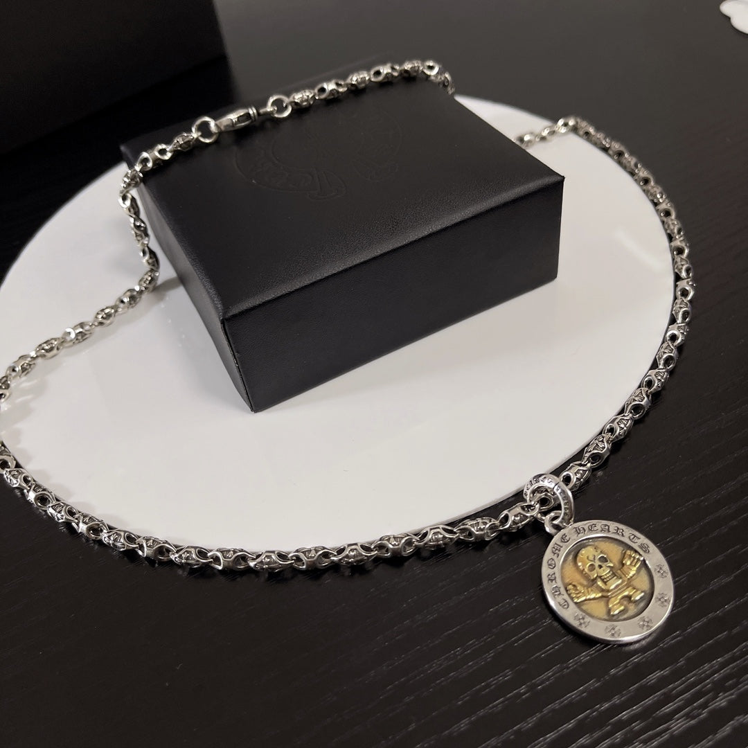 Chrome Hearts Two-Tone Round Medallion Necklace - album image 4