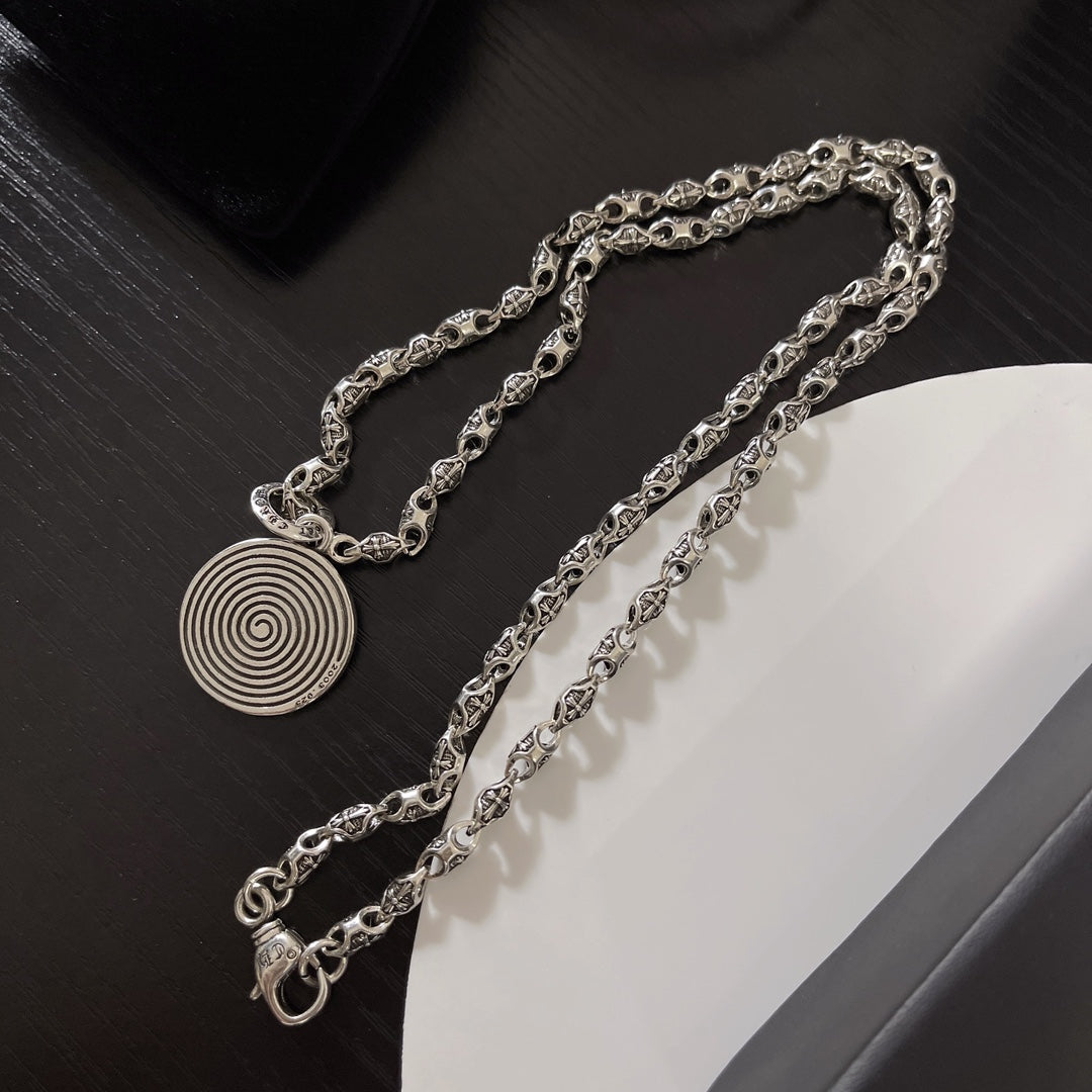 Chrome Hearts Two-Tone Round Medallion Necklace - album image 8