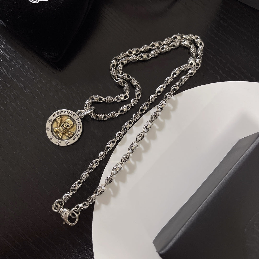 Chrome Hearts Two-Tone Round Medallion Necklace - album image 9