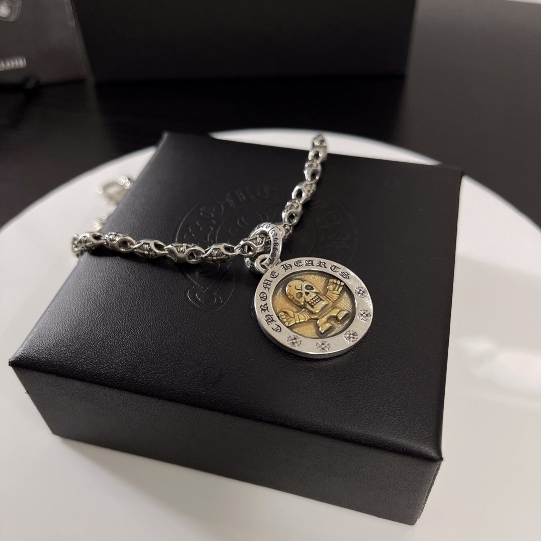 Chrome Hearts Two-Tone Round Medallion Necklace - album image 3