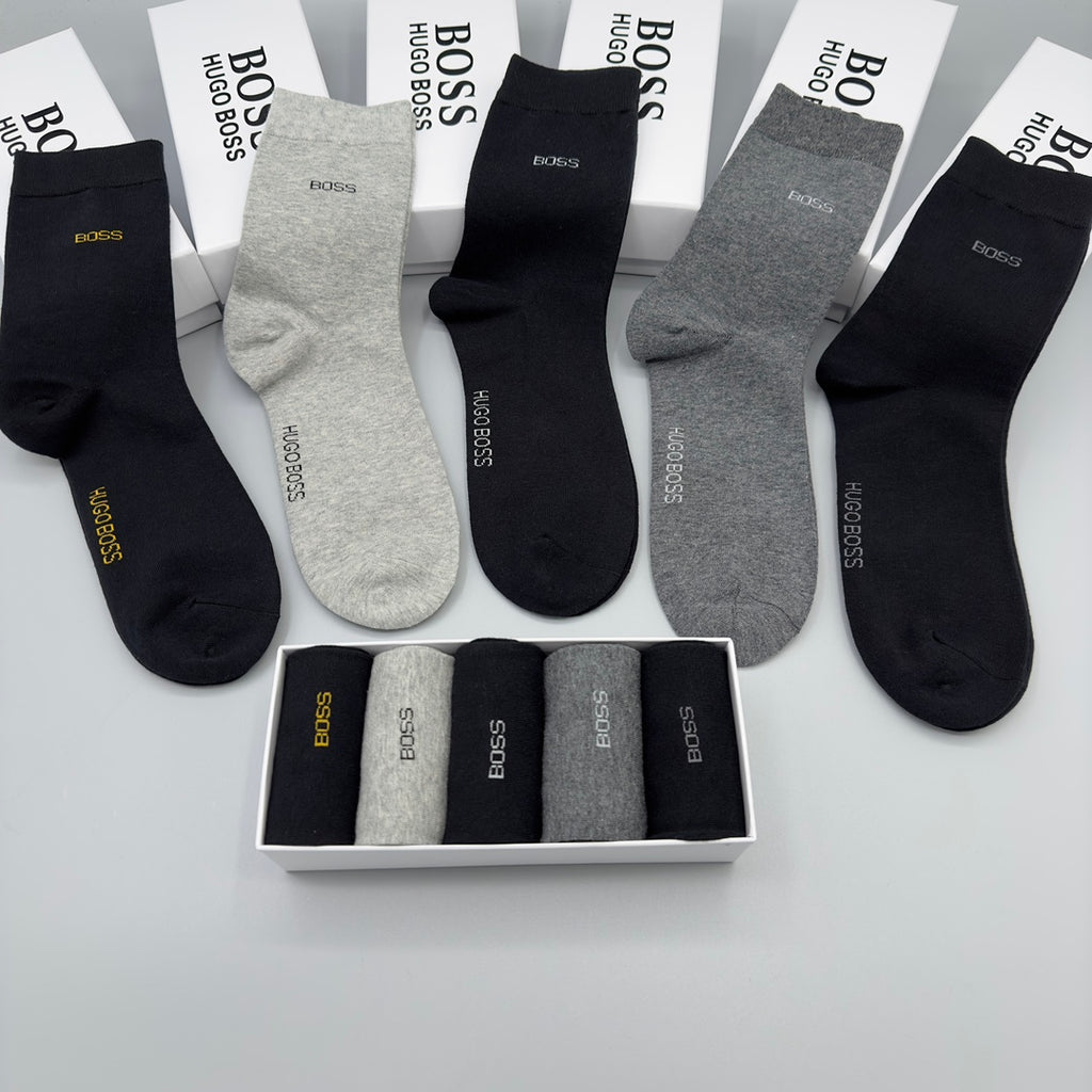 BOSS Small Wordmark Crew Socks with Contrasting Lettering - image 4