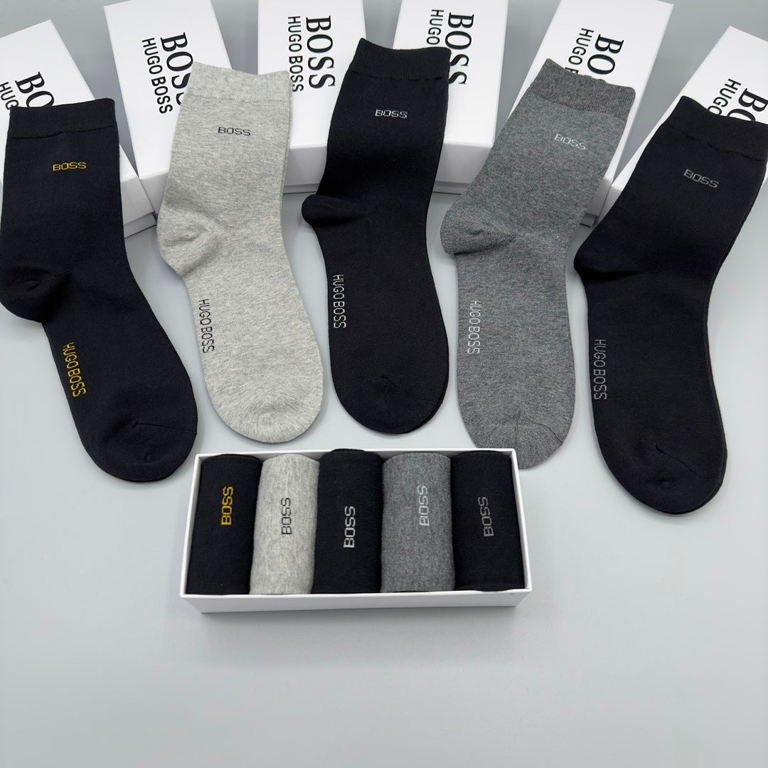 BOSS Small Wordmark Crew Socks with Contrasting Lettering - image 4