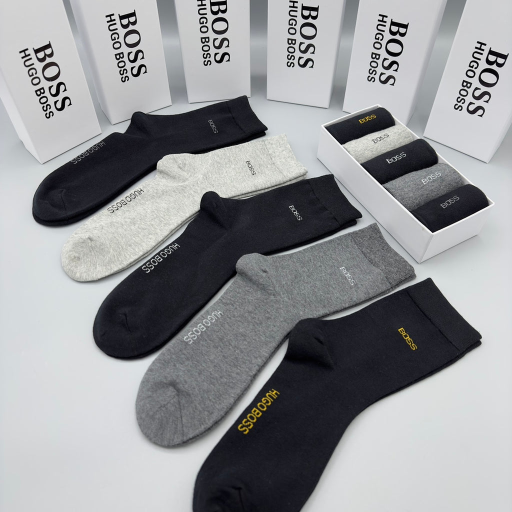 BOSS Small Wordmark Crew Socks with Contrasting Lettering - image 2