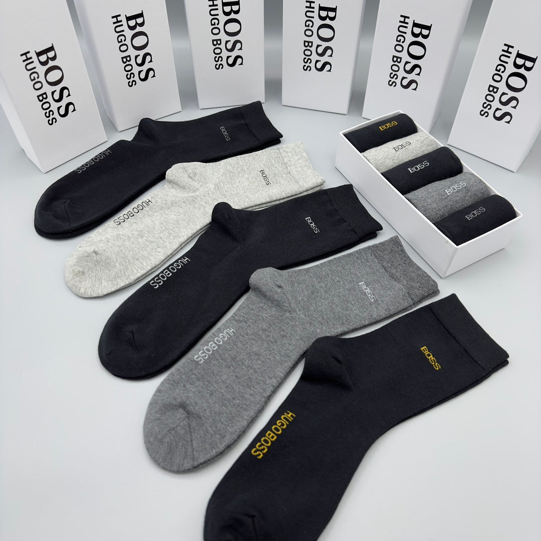 BOSS Small Wordmark Crew Socks with Contrasting Lettering - image 2