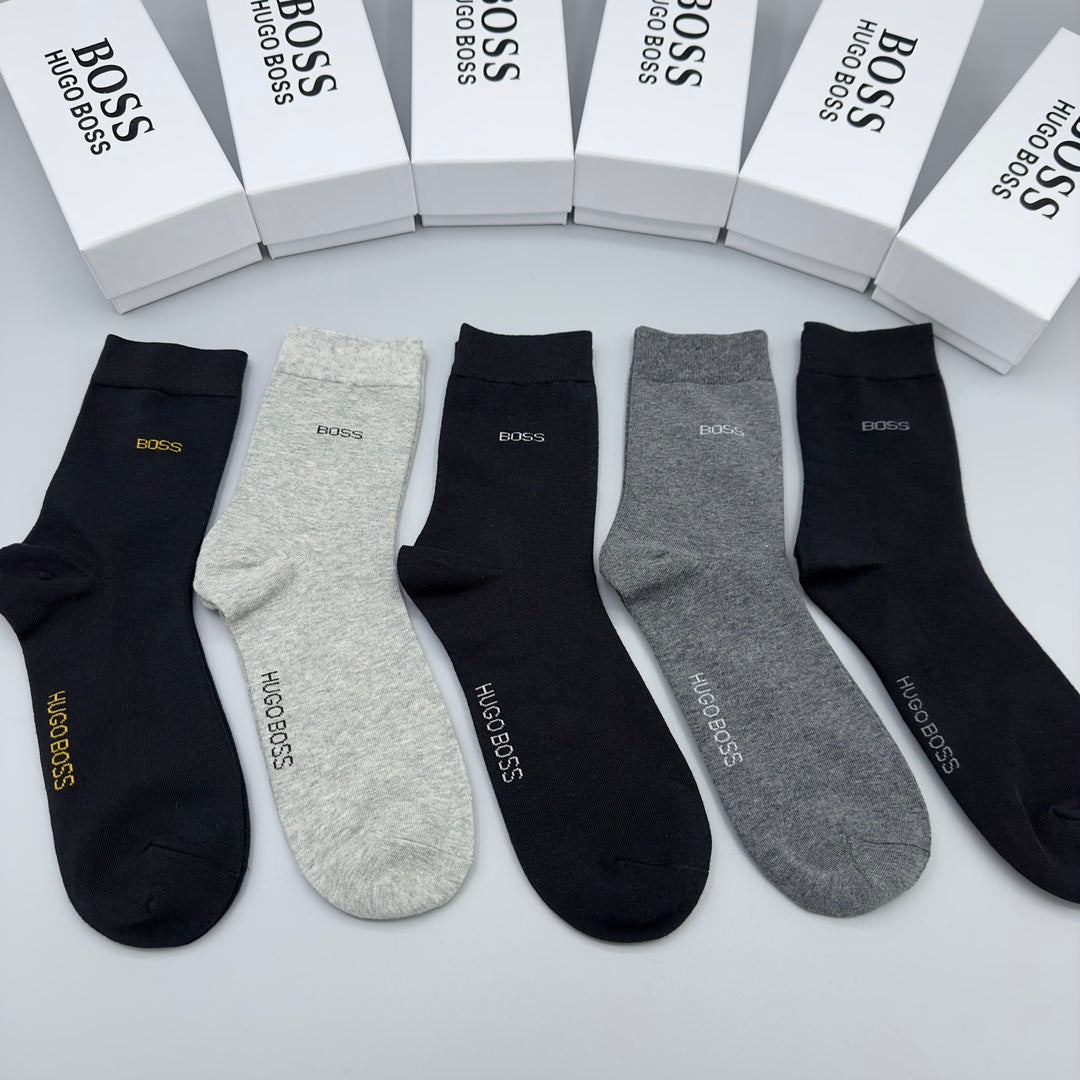 BOSS Small Wordmark Crew Socks with Contrasting Lettering - image 5