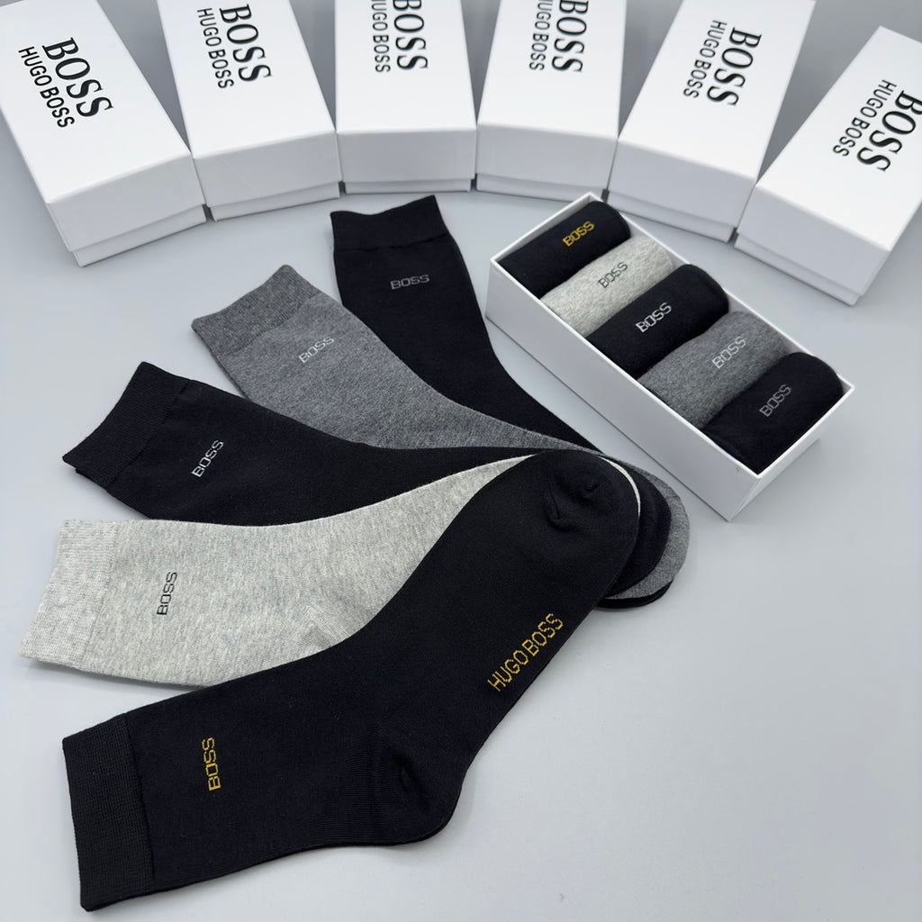 BOSS Small Wordmark Crew Socks with Contrasting Lettering - image 3