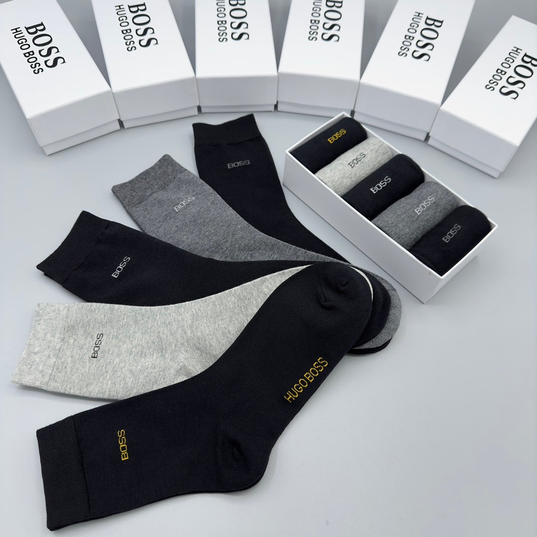 BOSS Small Wordmark Crew Socks with Contrasting Lettering - image 3