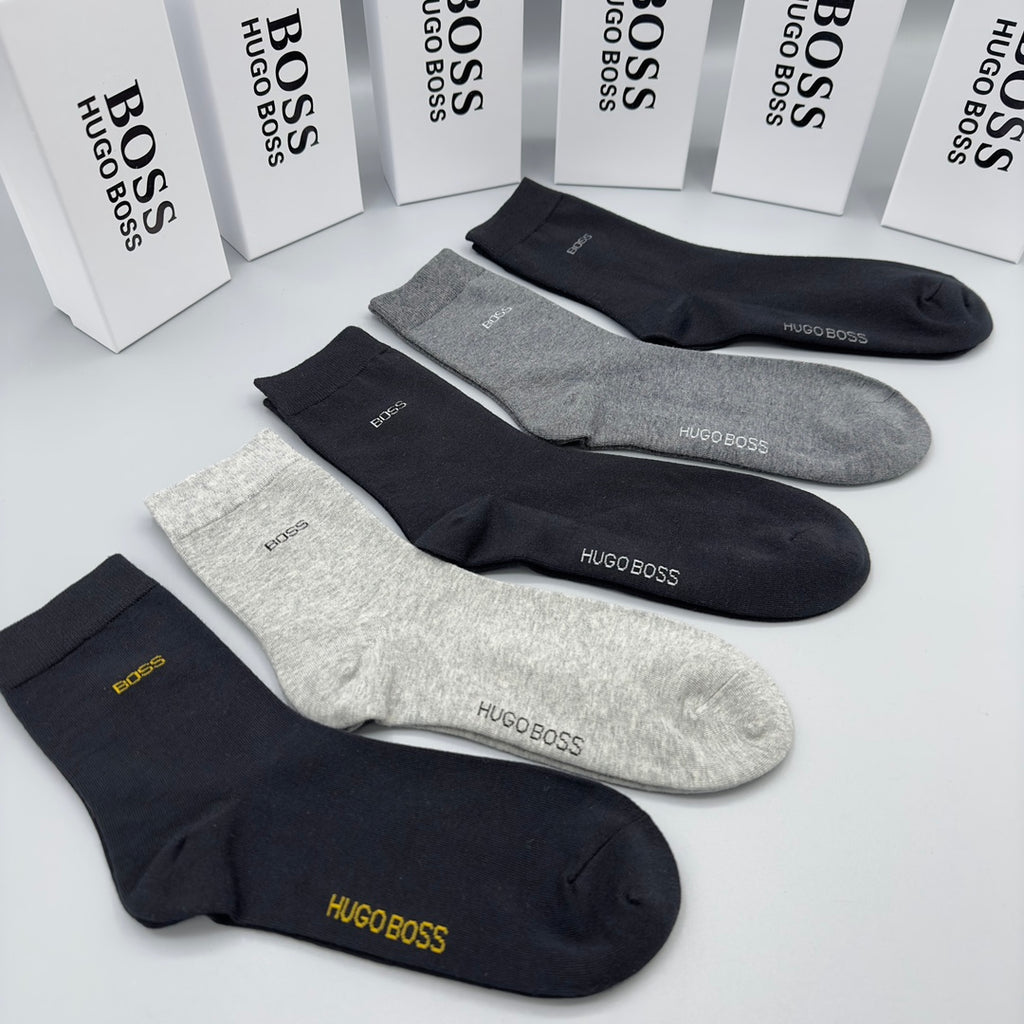 BOSS Small Wordmark Crew Socks with Contrasting Lettering - image 1