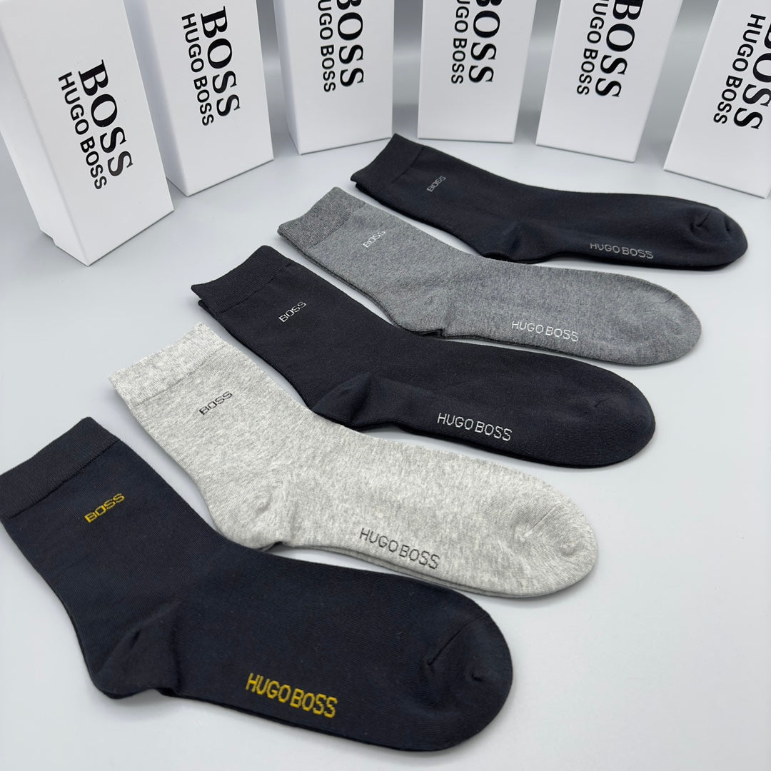 BOSS Small Wordmark Crew Socks with Contrasting Lettering - image 1